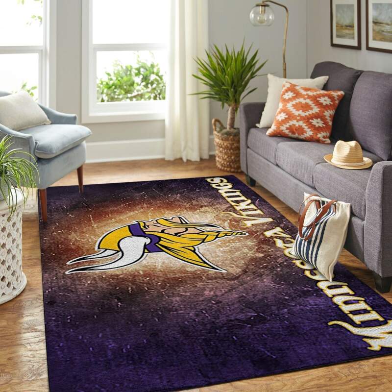 Amazon Minnesota Vikings Living Room Area Rug