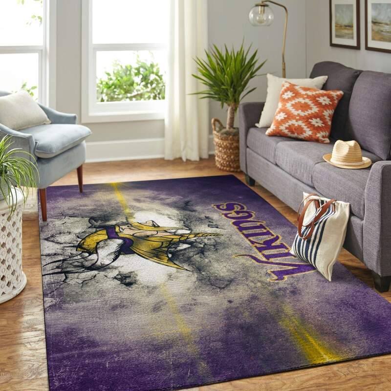 Amazon Minnesota Vikings Living Room Area Rug