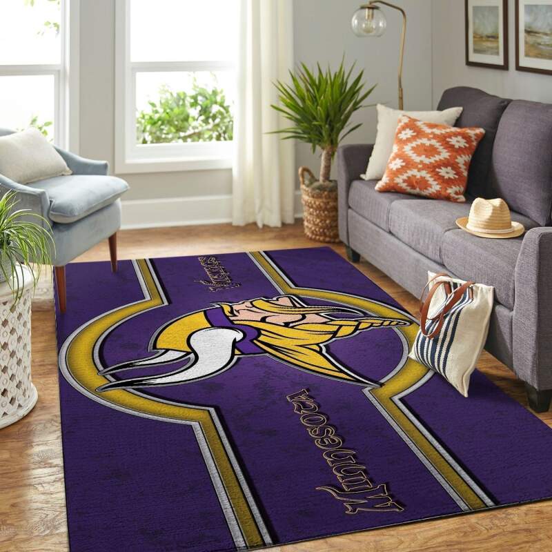 Amazon Minnesota Vikings Living Room Area Rug