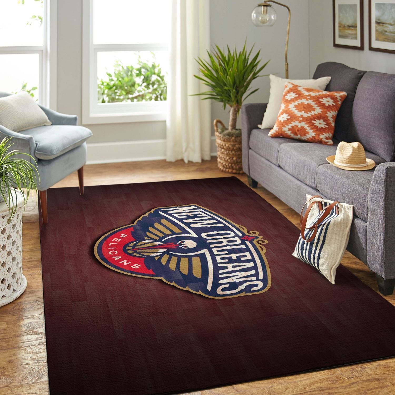 Amazon New Orleans Pelicans Living Room Area Rug