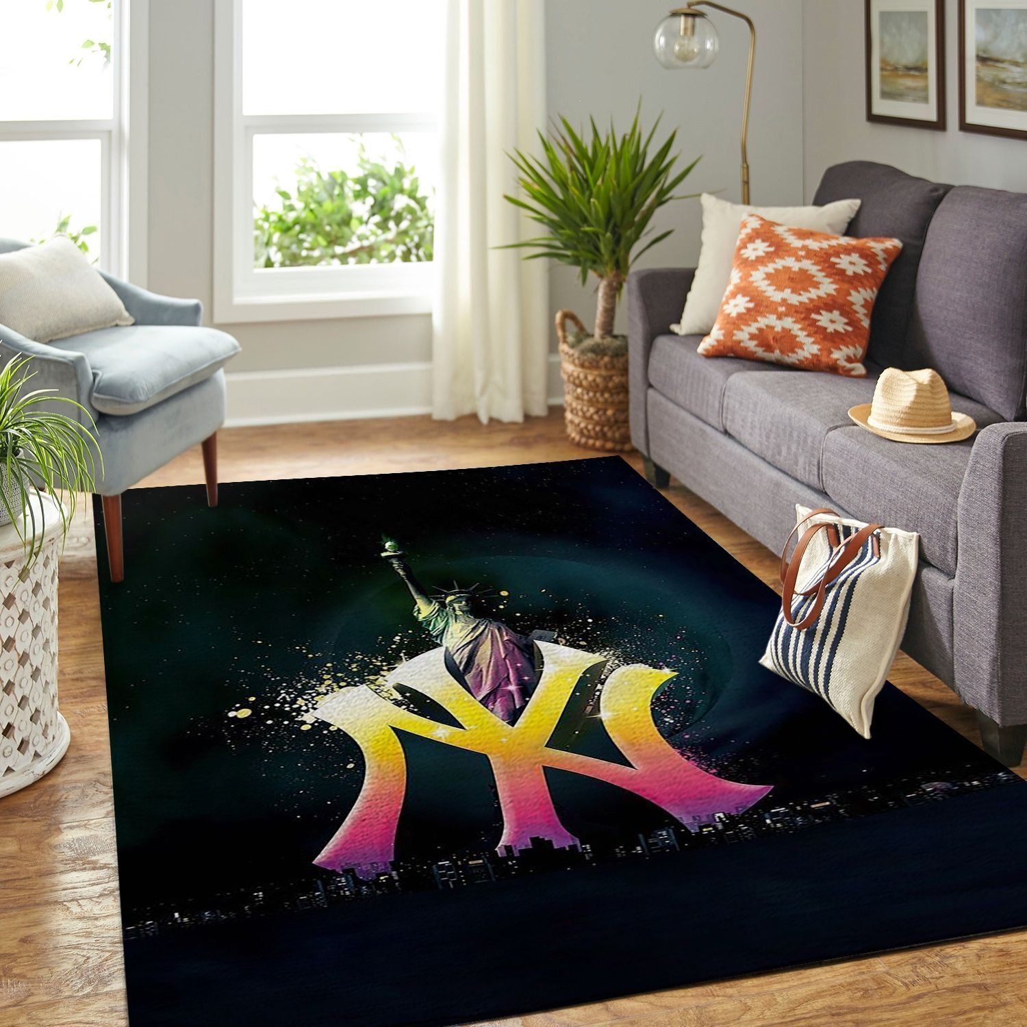 Amazon New York Yankees Living Room Area Rug