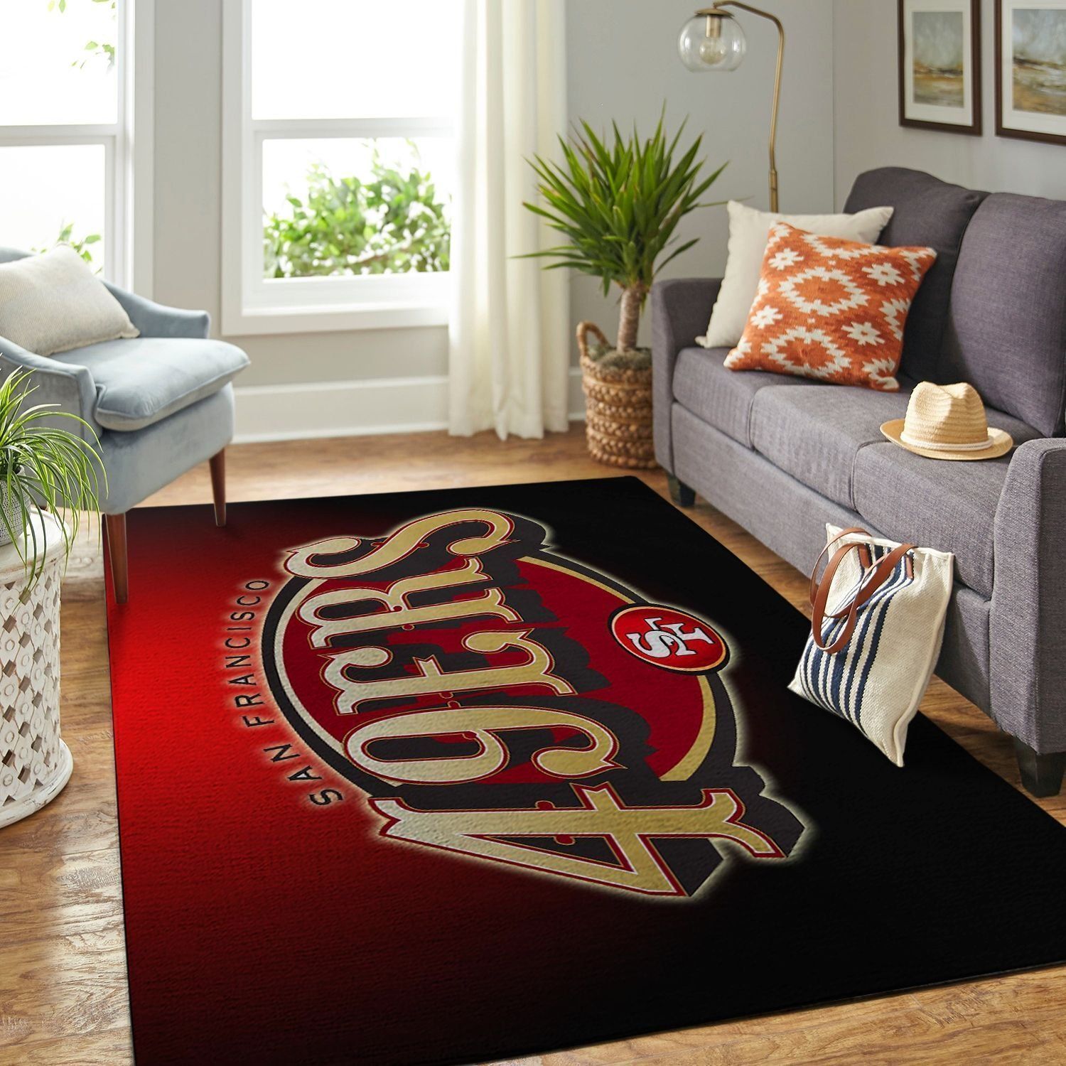 Amazon San Francisco 49ers Living Room Area Rug