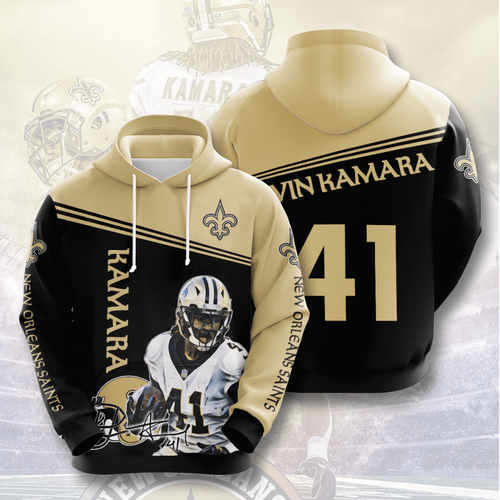 Amazon Sports Team Alvin Kamara New Orleans Saints Hoodie 3D