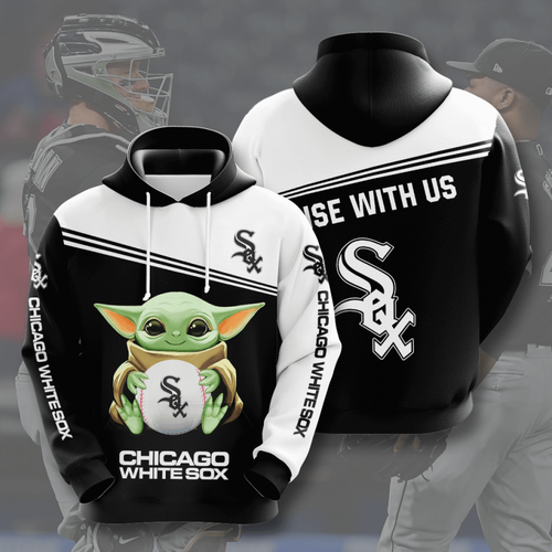 Amazon Sports Team Baby Yoda Chicago White Sox Hoodie 3D