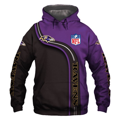 Amazon Sports Team Baltimore Ravens Hoodie 3D