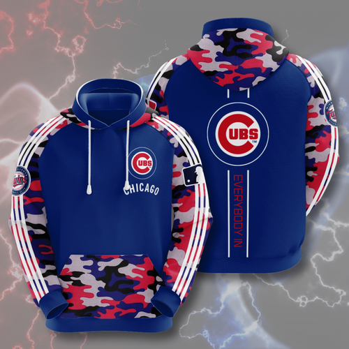 Amazon Sports Team Chicago Cubs Camo Hoodie 3D