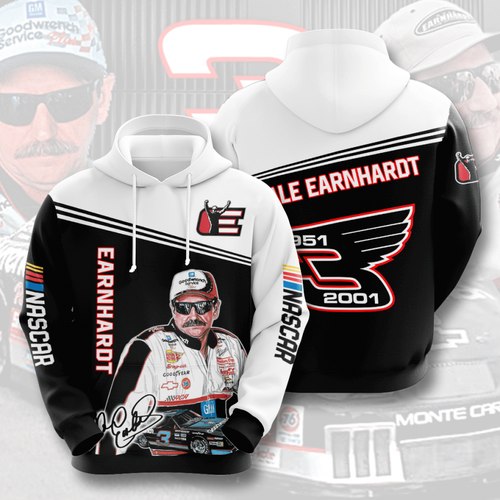 Amazon Sports Team Dale Earnhardt Nascar Signature Hoodie 3D