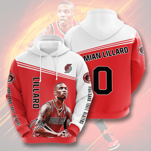 Amazon Sports Team Damian Lillard Portland Trail Blazers Hoodie 3D