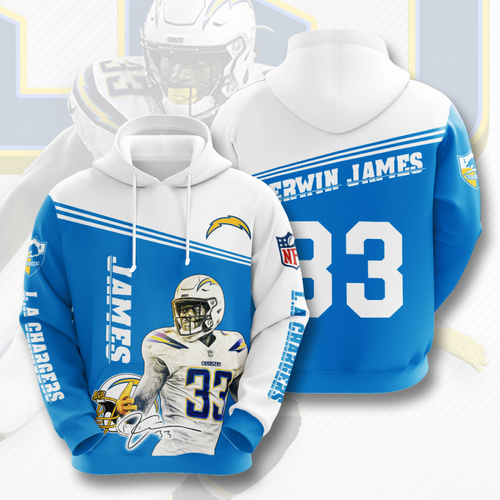Amazon Sports Team Derwin James Los Angeles Chargers Hoodie 3D
