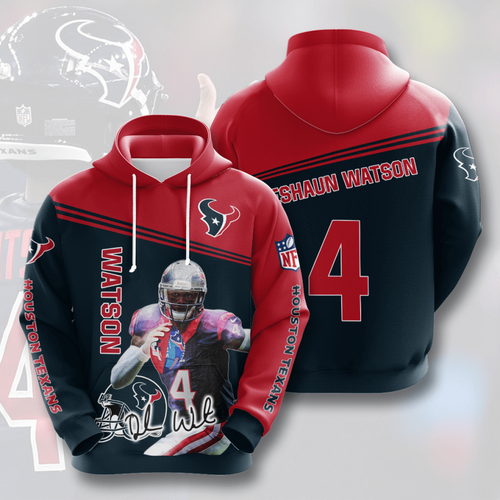 Amazon Sports Team Deshaun Watson Houston Texans Hoodie 3D