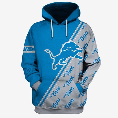 Amazon Sports Team Detroit Lions Many Logo Hoodie 3D