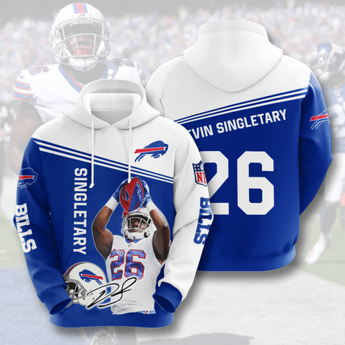 Amazon Sports Team Devin Singletary Buffalo Bills Hoodie 3D