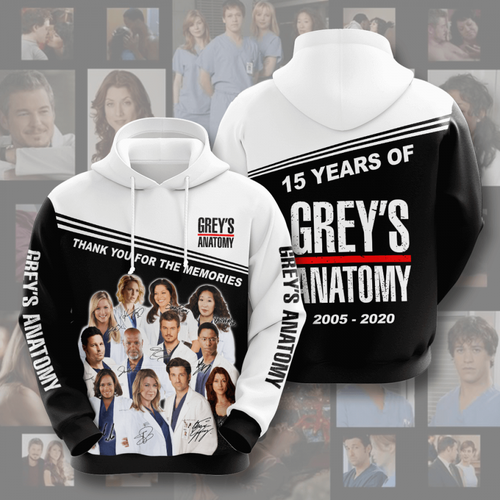 Amazon Sports Team Grey?s Anatomy Movie Character Anniversary Hoodie 3D
