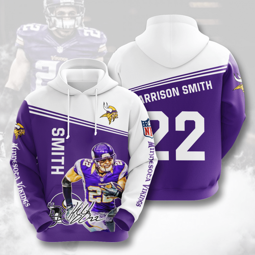 Amazon Sports Team Harrison Smith Minnesota Vikings Hoodie 3D