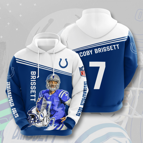 Amazon Sports Team Jacoby Brissett Indianapolis Colts Hoodie 3D