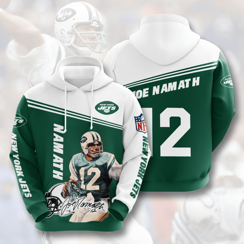 Amazon Sports Team Joe Namath New York Jets Hoodie 3D