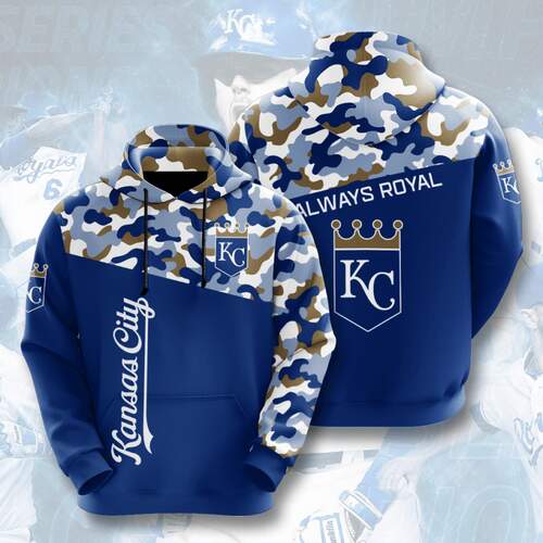 Amazon Sports Team Kansas City Royals Camo Hoodie 3D