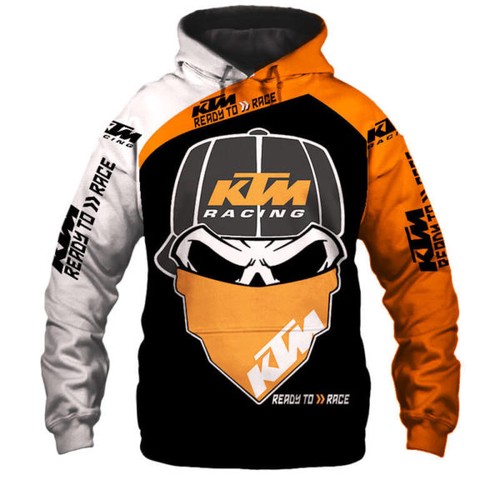 Amazon Sports Team Ktm Ready To Race Skull Racing Hoodie 3D