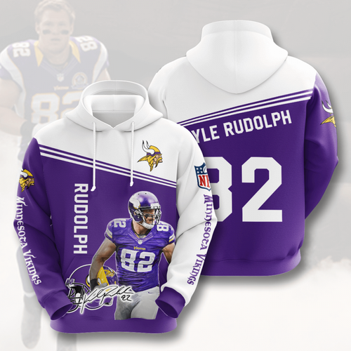 Amazon Sports Team Kyle Rudolph Minnesota Vikings Hoodie 3D
