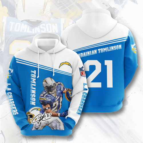 Amazon Sports Team Ladainian Tomlinson Los Angeles Chargers Hoodie 3D