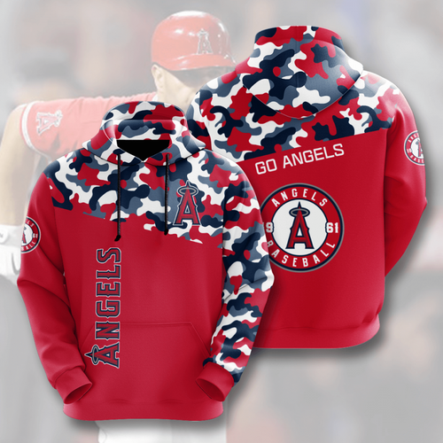 Amazon Sports Team Los Angeles Angels Camo Hoodie 3D