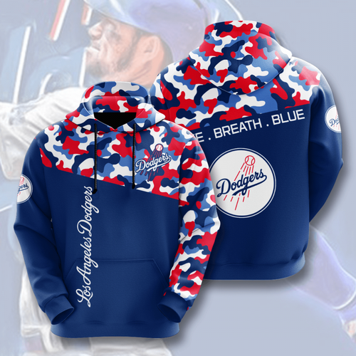 Amazon Sports Team Los Angeles Dodgers Camo Hoodie 3D