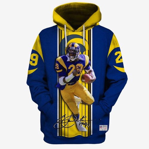 Amazon Sports Team Los Angeles Rams Eric Dickerson Hoodie 3D