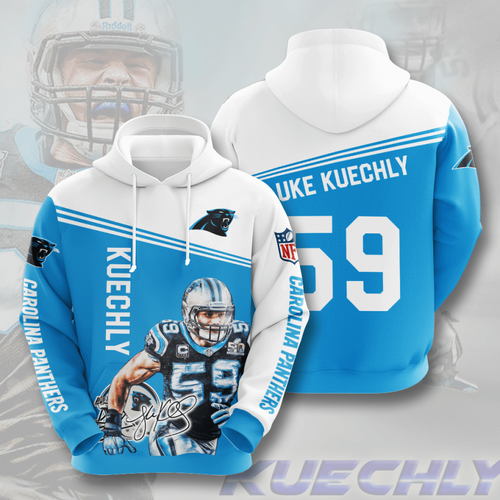 Amazon Sports Team Luke Kuechly Carolina Panthers Hoodie 3D