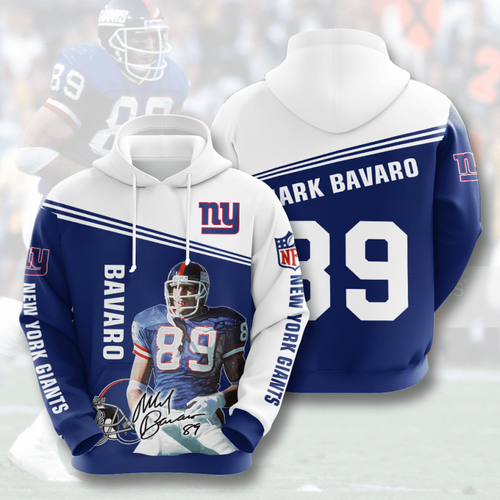 Amazon Sports Team Mark Bavaro New York Giants Hoodie 3D