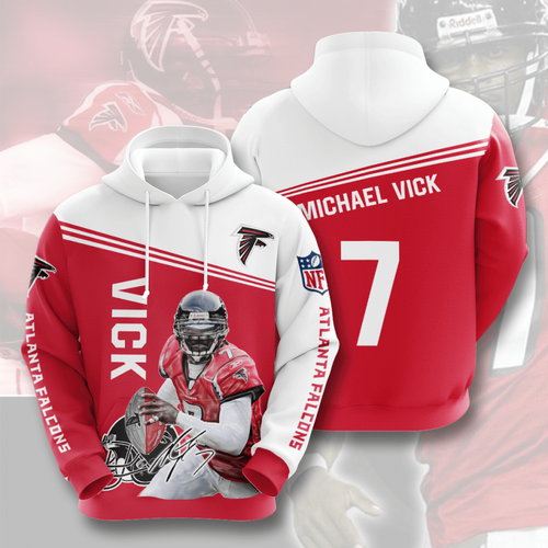 Amazon Sports Team Michael Vick Atlanta Falcons Hoodie 3D