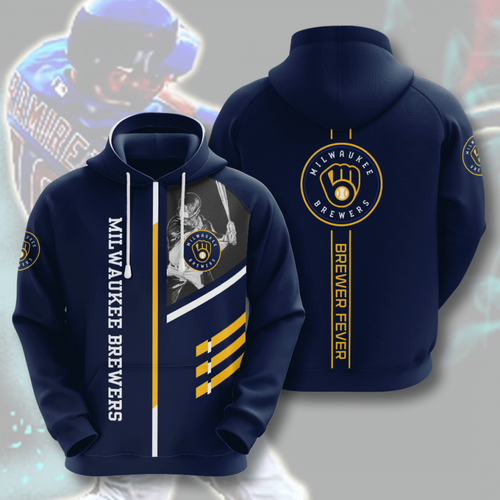 Amazon Sports Team Milwaukee Brewers Hoodie 3D
