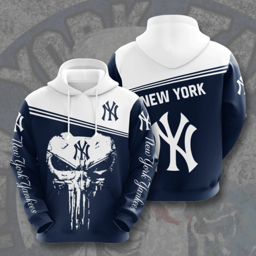 Amazon Sports Team New York Yankees Punisher Skull Hoodie 3D