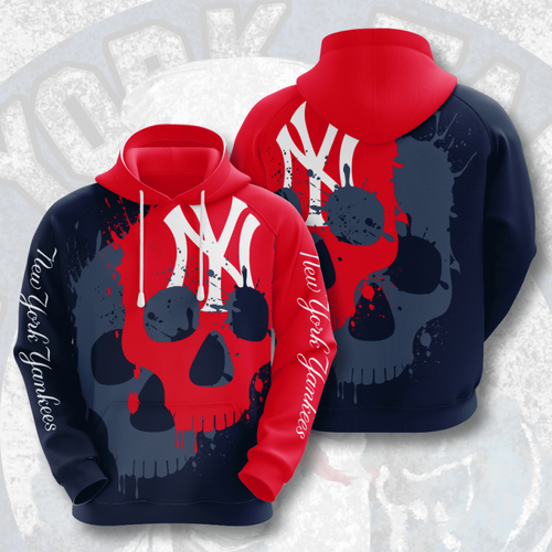 Amazon Sports Team New York Yankees Skull Hoodie 3D