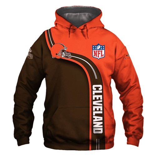 Amazon Sports Team Nfl Cleveland Browns Hoodie 3D