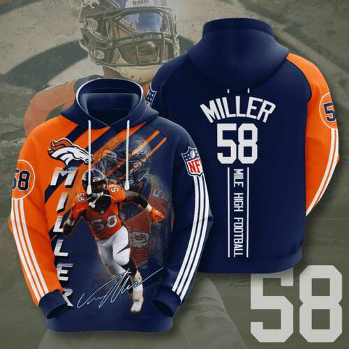 Amazon Sports Team Nfl Denver Broncos Hoodie 3D