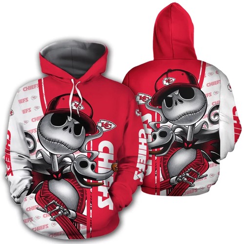 Amazon Sports Team N.f.l Kansas City Chiefs Jack Skeleton Hoodie 3D