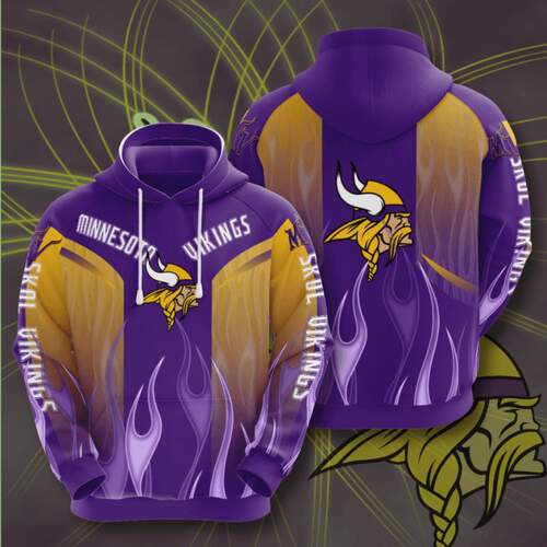 Amazon Sports Team Nfl Minnesota Vikings Hoodie 3D