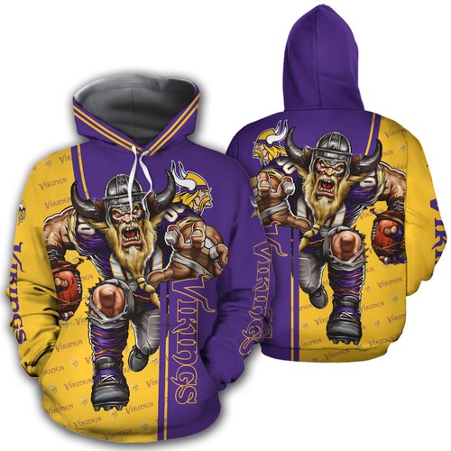 Amazon Sports Team Nfl Minnesota Vikings Official Classic Hoodie 3D