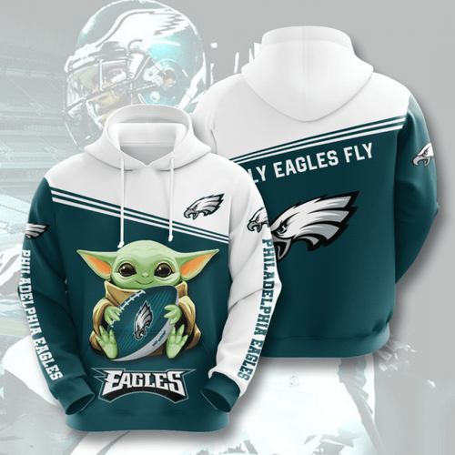Amazon Sports Team Nfl Philadelphia Eagles Baby Yoda Hoodie 3D