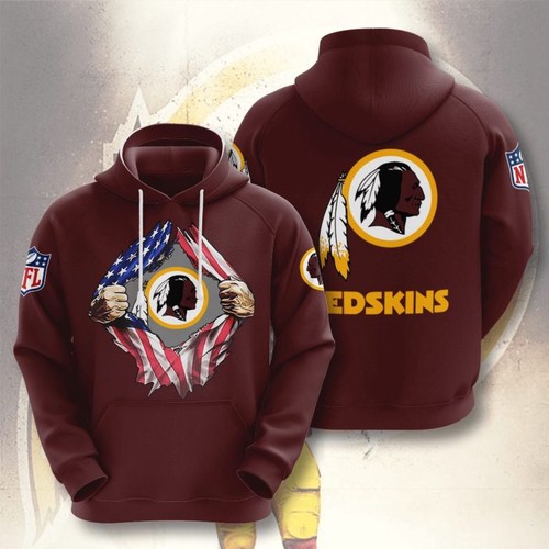 Amazon Sports Team Nfl Washington Redskins Hoodie 3D