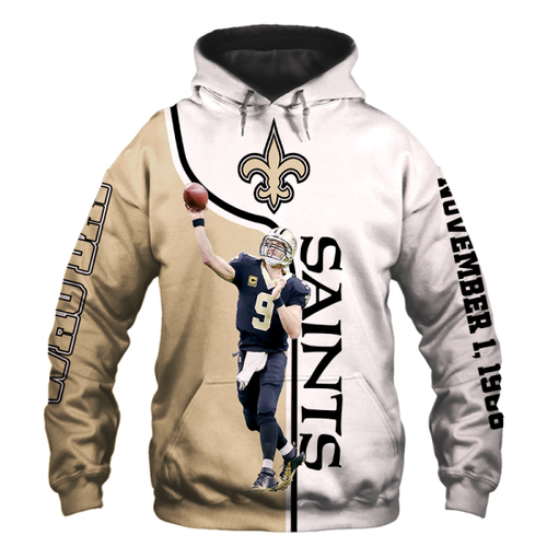 Amazon Sports Team Official New Orleans Saints Nfl Hoodie 3D