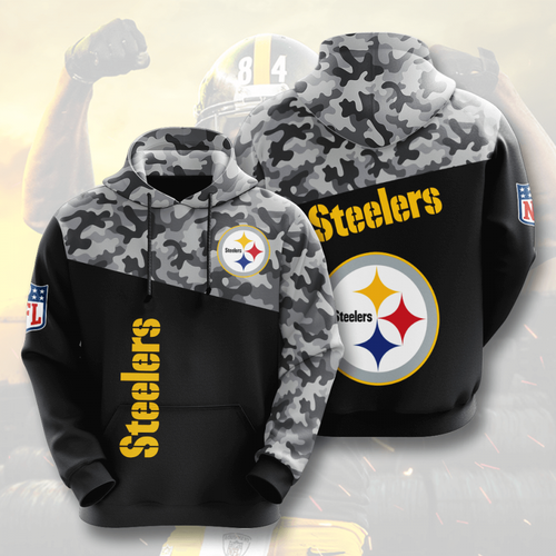 Amazon Sports Team Pittsburgh Steelers Camo Hoodie 3D