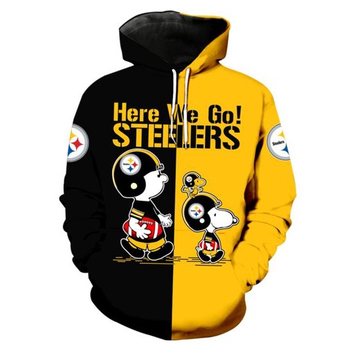 Amazon Sports Team Pittsburgh Steelers Nfl Snoopy Charlie Brown Hoodie 3D