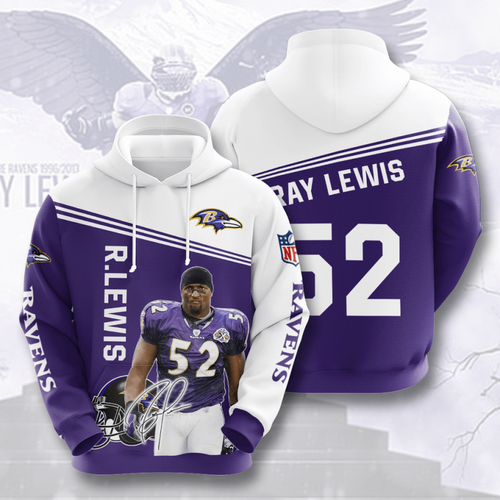 Amazon Sports Team Ray Lewis Baltimore Ravens Hoodie 3D