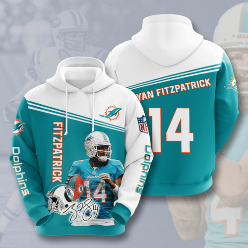 Amazon Sports Team Ryan Fitzpatrick Miami Dolphins Hoodie 3D