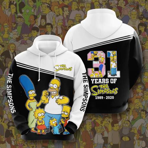Amazon Sports Team The Simpsons Movie Character Anniversary Hoodie 3D