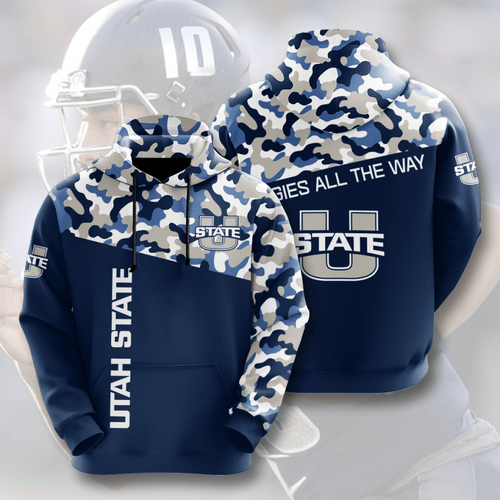 Amazon Sports Team Utah State Aggies Camo Hoodie 3D