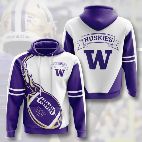 Amazon Sports Team Washington Huskies Hoodie 3D