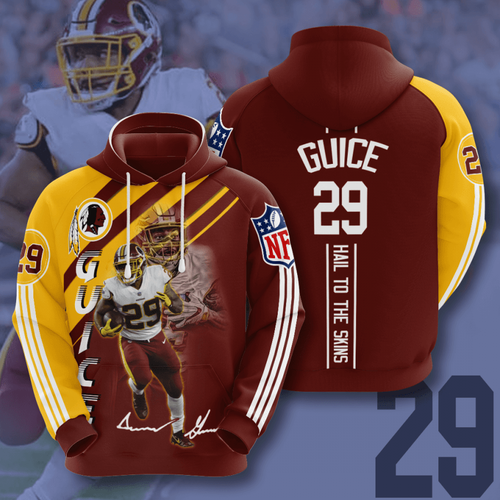 Amazon Sports Team Washington Redskins Nfl Brown Hoodie 3D