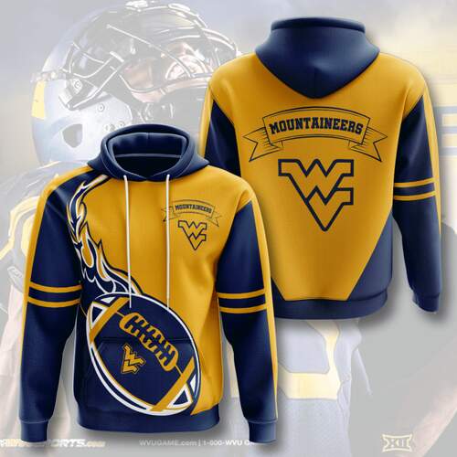 Amazon Sports Team West Virginia Mountaineers Hoodie 3D